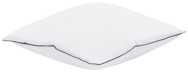 Vankúš na spanie biely bavlna japara 50 x 60 cm polyesterová výplň vysoký profil