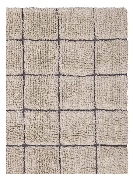 Béžový ručne tkaný vlnený behúň 80x230 cm Mosaic Sandstone – Lorena Canals