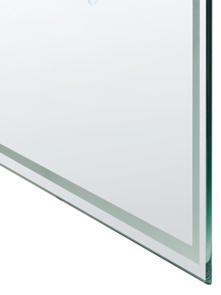 Nástenné závesné kúpeľňové LED zrkadlo 100 x 100 cm s osvetlením moderná kúpeľňa