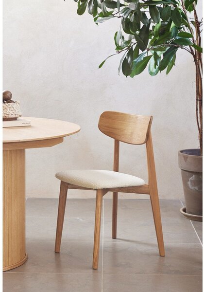 Krémovobiela/v prírodnej farbe jedálenská stolička Elim – Unique Furniture
