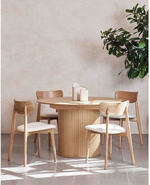 Krémovobiela/v prírodnej farbe jedálenská stolička Elim – Unique Furniture