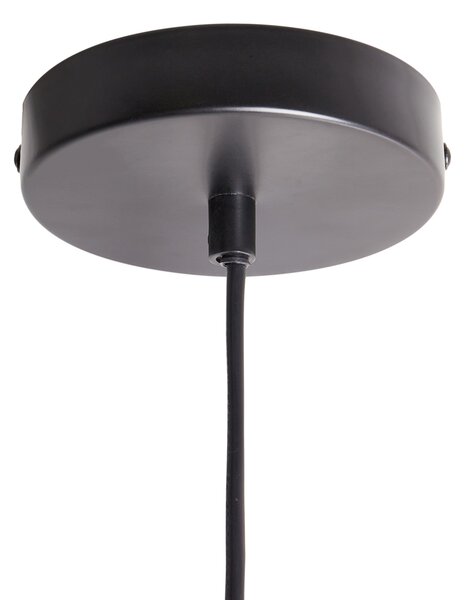 Závesná lampa čierna železo kovové tienidlo moderný glamour štýl obývacia izba jedáleň