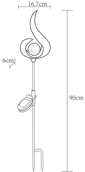 Globo 33465 - LED Solárne svietidlo SOLAR LED/0,02W/3V 600mAh IP44 bronz