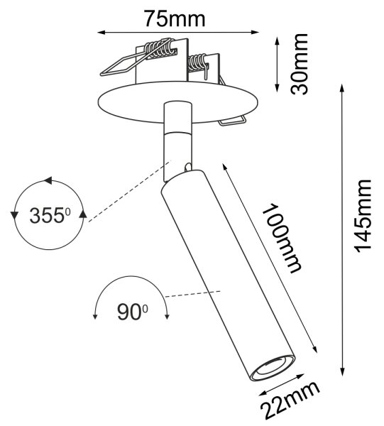 Brosline 3251 - Zapustené bodové svietidlo ACE 1xG9/2,5W/230V biela
