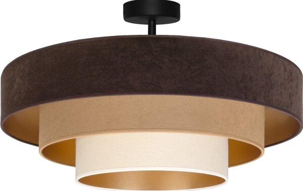 Brilagi - Prisadený luster LUNETA 3xE27/60W/230V priemer 80 cm hnedá/béžová/krémová