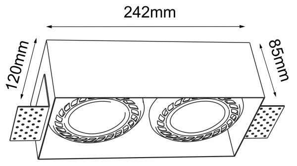 Brosline 3270 - Podhľadové svietidlo CAGE 2xGU10/18W/230V čierne