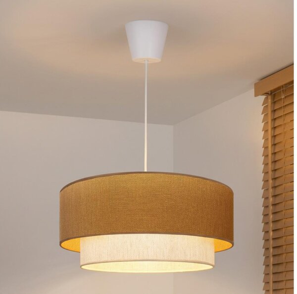Brilagi - LED luster na lanku BOHO ECO 1xE27/10W/230V pr. 40 cm béžová/krémová