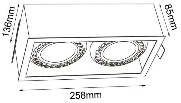 Brosline 3274 - Podhľadové svietidlo CAGE 2xGU10/18W/230V čierna