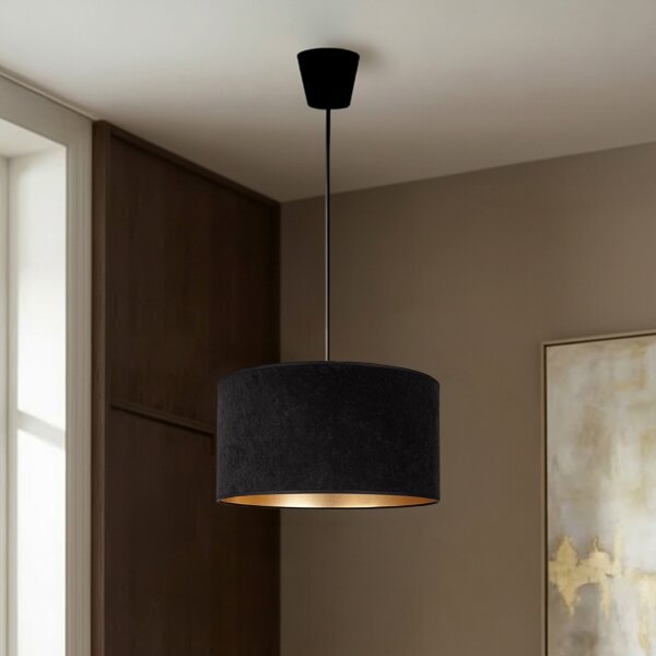 Brilagi - Luster na lanku VELVET 1xE27/60W/230V pr. 40 cm čierna/zlatá