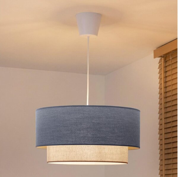 Brilagi - LED luster na lanku BOHO ECO 1xE27/10W/230V, priemer 40 cm, modrá/krémová