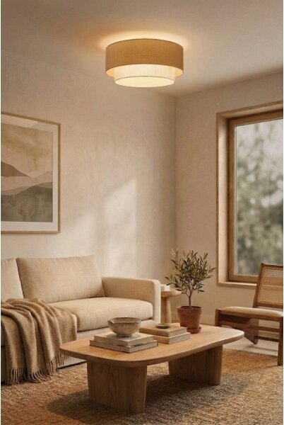 Brilagi - LED stropné svietidlo BOHO ECO 1xE27/10W/230V pr. 40 cm béžová/krémová