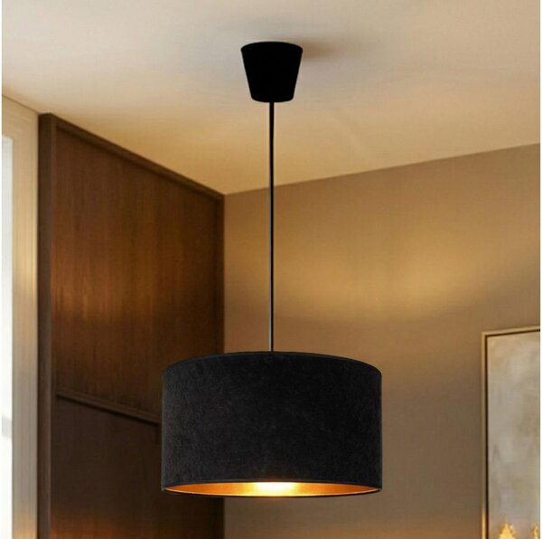 Brilagi - Luster na lanku VELVET 1xE27/60W/230V pr. 40 cm čierna/zlatá