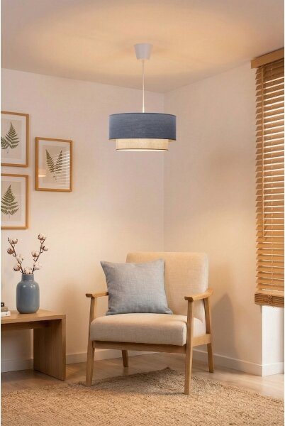 Brilagi - LED luster na lanku BOHO ECO 1xE27/10W/230V, priemer 40 cm, modrá/krémová