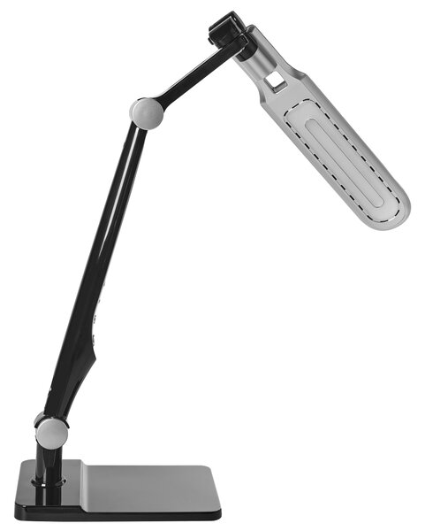Stolná LED lampa čierna syntetický materiál 3 režimy teploty svetla so stmievačom dotyková nastaviteľná otočné tienidlo kancelária