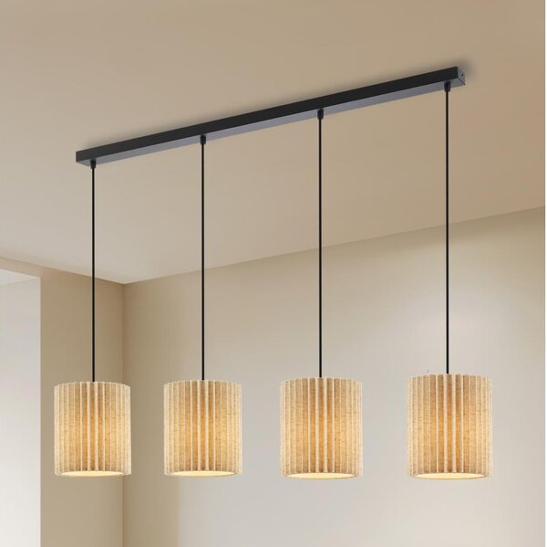 Brilagi - Luster na lane NORDIC WAVE 4xE27/15W/230V ľan/čierna