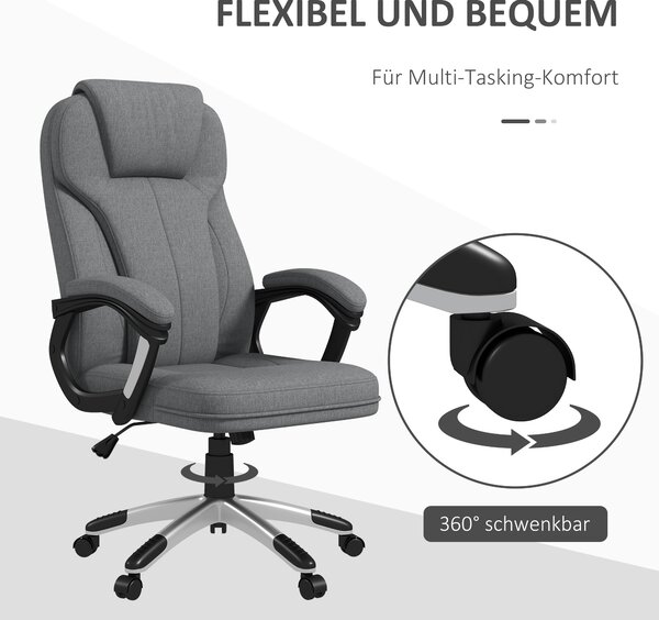 VINSETTO Kancelárske kreslo s funkciou hojdania 66 x 75 x 110-120 cm sivé