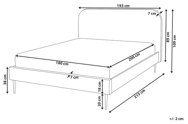 Posteľ sivá čalúnená zamatová 180 x 200 cm čalúnené čelo zlaté nohy lamelový rošt minimalistický dizajn