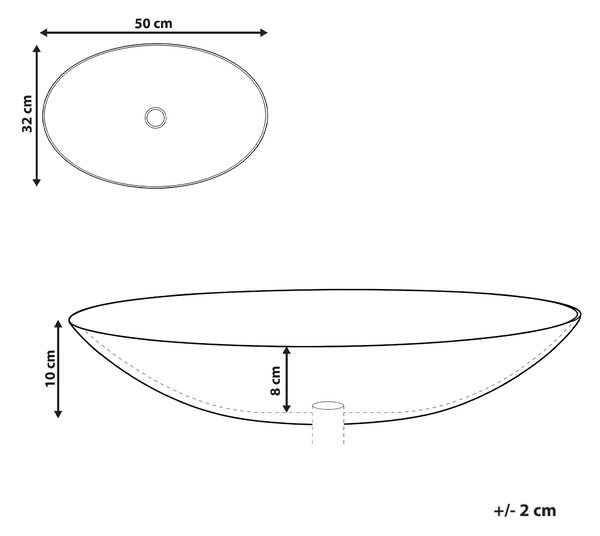 Umývadlo na dosku biele solid surface oválne s tenkým okrajom moderná kúpeľňová umývadlová misa