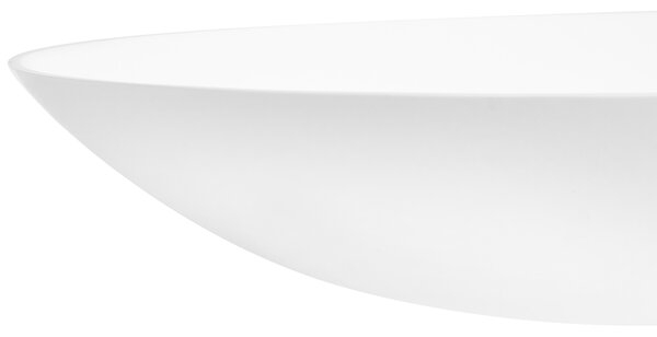 Umývadlo na dosku biele solid surface oválne s tenkým okrajom moderná kúpeľňová umývadlová misa