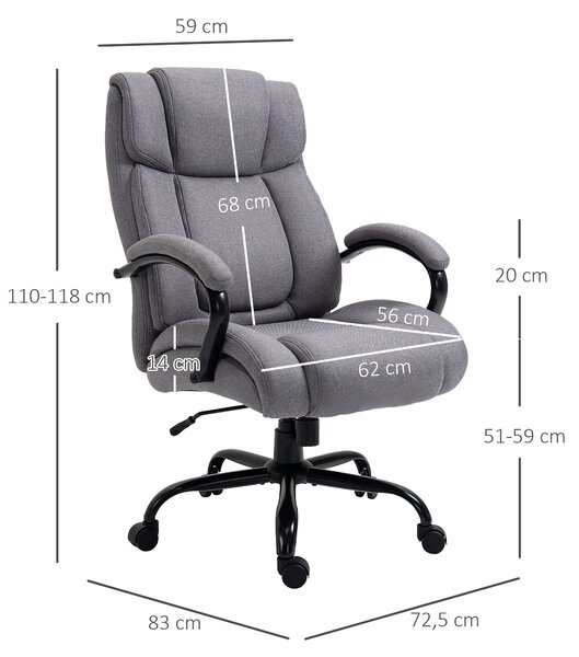 Kancelárske kreslo VINSETTO nosnosť 220 kg sivá
