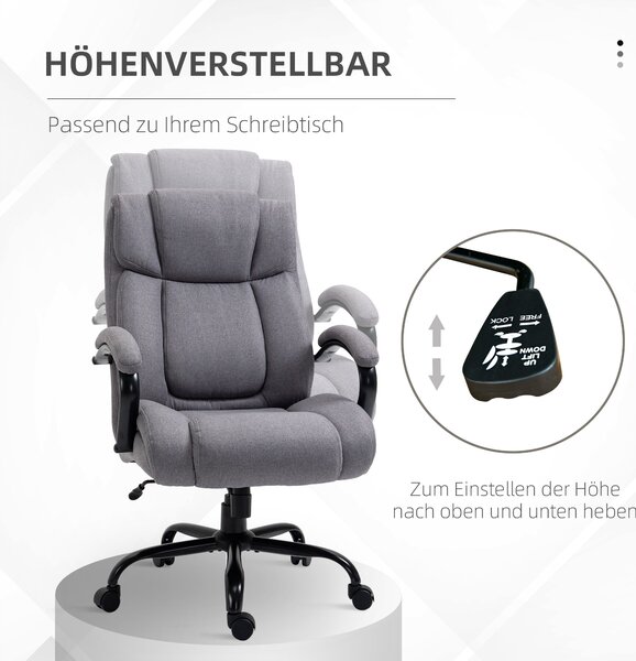 Kancelárske kreslo VINSETTO nosnosť 220 kg sivá