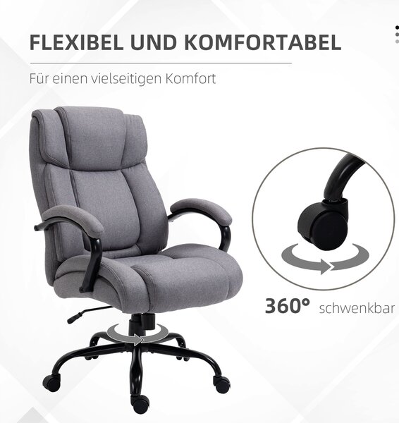 Kancelárske kreslo VINSETTO nosnosť 220 kg sivá