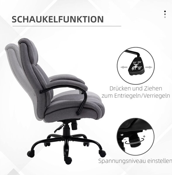 Kancelárske kreslo VINSETTO nosnosť 220 kg sivá