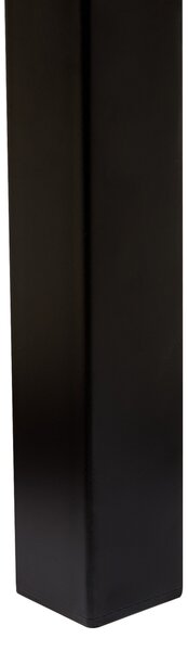 Kovová posteľ čierna 140 x 200 cm rám postele s roštom svetlobéžové čalúnené čelo minimalistický dizajn