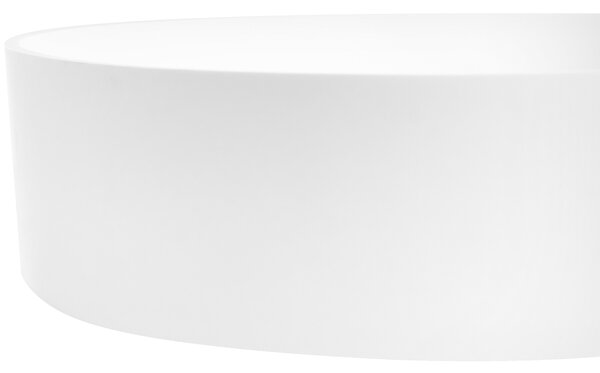 Umývadlo na dosku biele solid surface okrúhle s tenkým okrajom moderná kúpeľňová umývadlová misa