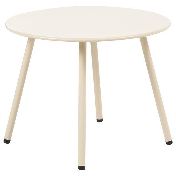 Sada 2 záhradných konferenčných stolíkov béžová oceľ 50 x 50 x 40/60 x 60 x 45 cm práškovo lakované odolné moderný štýl