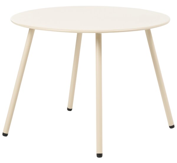 Sada 2 záhradných konferenčných stolíkov béžová oceľ 50 x 50 x 40/60 x 60 x 45 cm práškovo lakované odolné moderný štýl