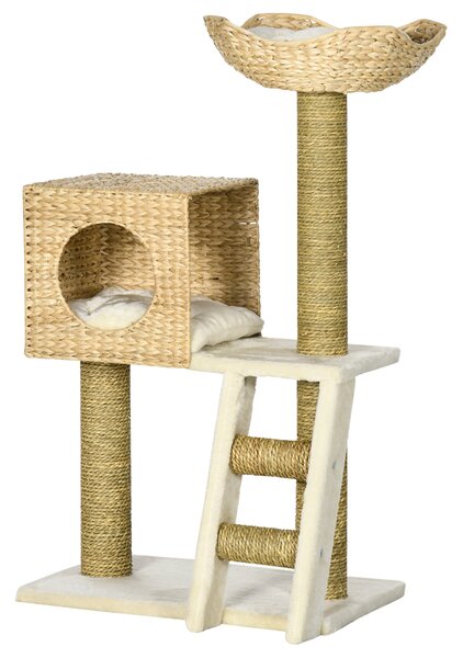 PAWHUT Škrabadlo pre mačky z prírodných materiálov 101 cm