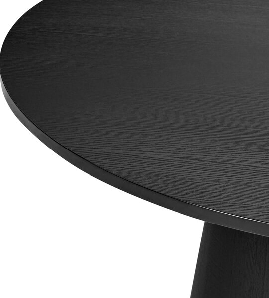 Jedálenský stôl čierny MDF vrchná doska ⌀ 120 cm okrúhly tvar podstavca moderný štýl kuchyňa jedáleň