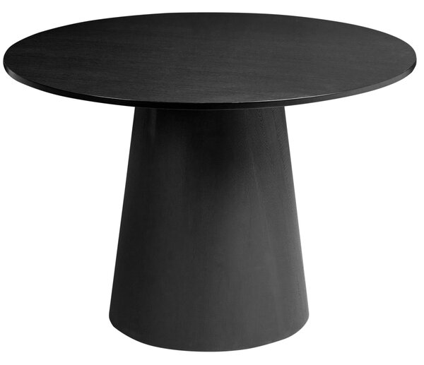 Jedálenský stôl čierny MDF vrchná doska ⌀ 120 cm okrúhly tvar podstavca moderný štýl kuchyňa jedáleň