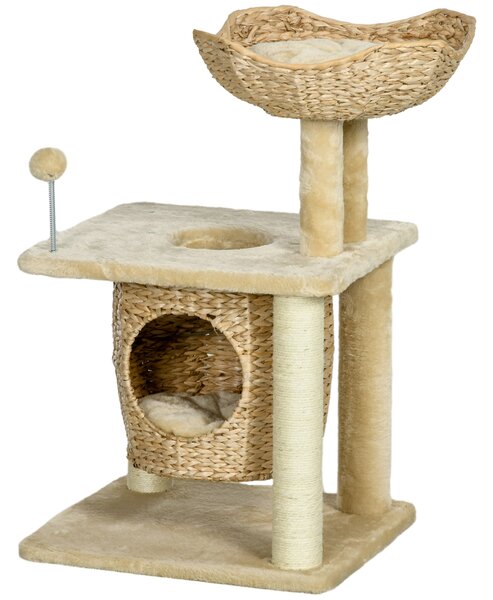 PAWHUT Škrabadlo pre mačky z prírodných materiálov 74 cm