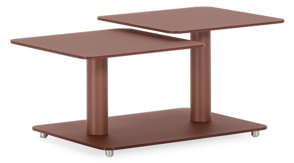 Terakotový sklenený konferenčný stolík 54x115 cm Elvi – Marckeric