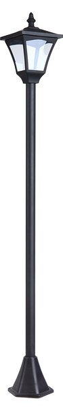 OUTSUNNY Záhradná solárna lampa PATH LIGHT 15 x 15 x 120 cm čierna