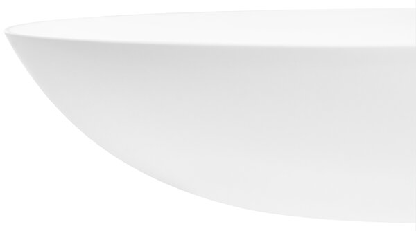 Umývadlo na dosku biele solid surface oválne s tenkým okrajom moderná kúpeľňová umývadlová misa