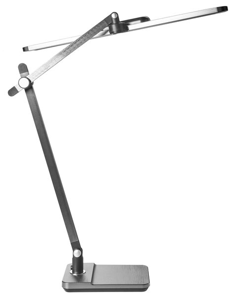 Stolná LED lampa sivá syntetický materiál 3 režimy teploty svetla so stmievačom dotyková nastaviteľná kancelária