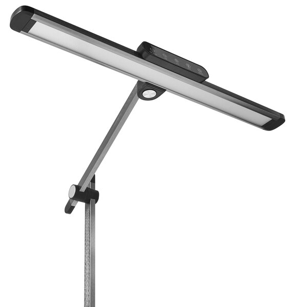Stolná LED lampa sivá syntetický materiál 3 režimy teploty svetla so stmievačom dotyková nastaviteľná kancelária
