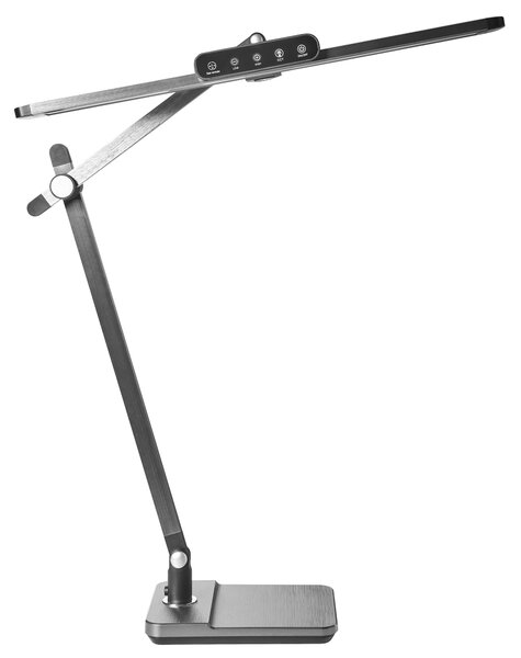 Stolná LED lampa sivá syntetický materiál 3 režimy teploty svetla so stmievačom dotyková nastaviteľná kancelária