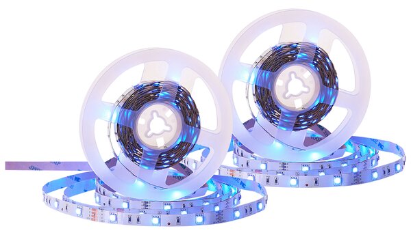 Sada 2 LED pásikov viacfarebná 16 farieb RGB 5 m s diaľkovým ovládaním led osvetlenie KIKORI