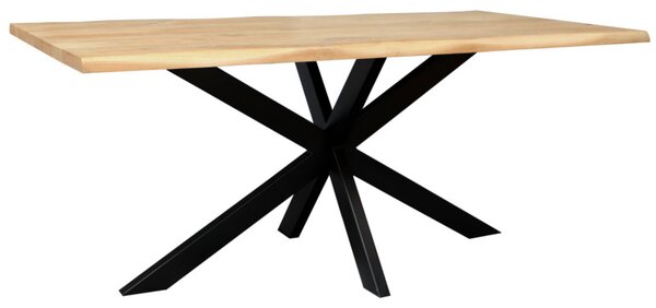 Jedálenský stôl s kovovými nohami 160x90 cm z mangového dreva