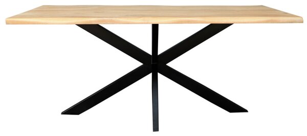 Jedálenský stôl s kovovými nohami 160x90 cm z mangového dreva
