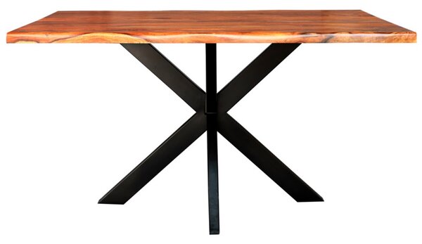 Jedálenský stôl s kovovými nohami 120x90 cm z indického masívu palisander