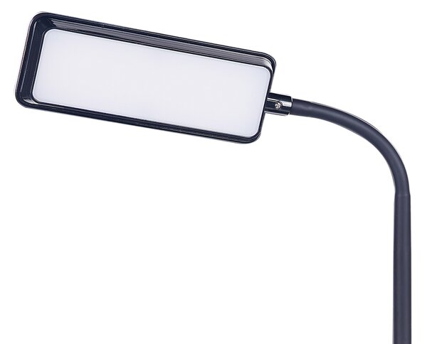 LED stolová lampa čierna syntetický materiál kancelárska lampa s nastaviteľným ramenom a stmievačom