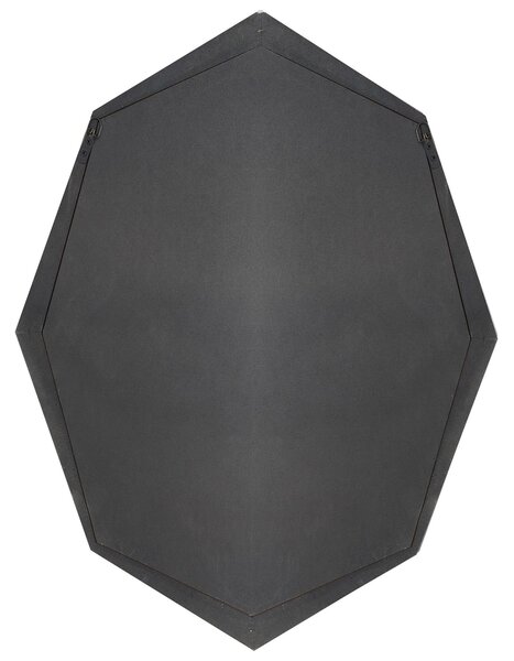 Nástenné zrkadlo strieborné MDF sklo 91 x 66 cm osemuholníkový geometrický tvar moderný glamour štýl dekorácie doplnky