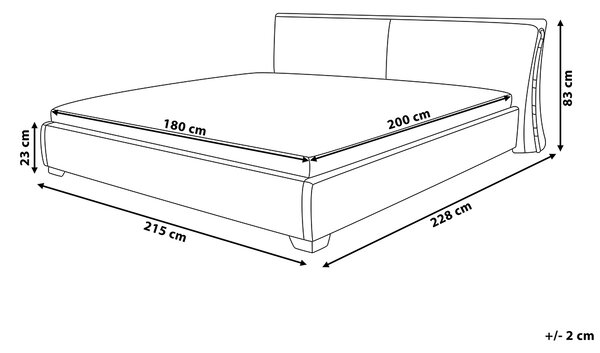 Posteľ zlatá kožené čalúnenie 180 x 200 cm lamelový rošt s LED osvetlením glamour moderný štýl spálňa