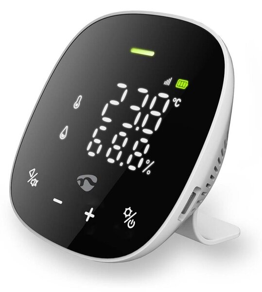 Nedis WIFISA20CBK-Inteligentný monitor kvality ovzdušia s LED displejom SmartLife Wi-Fi