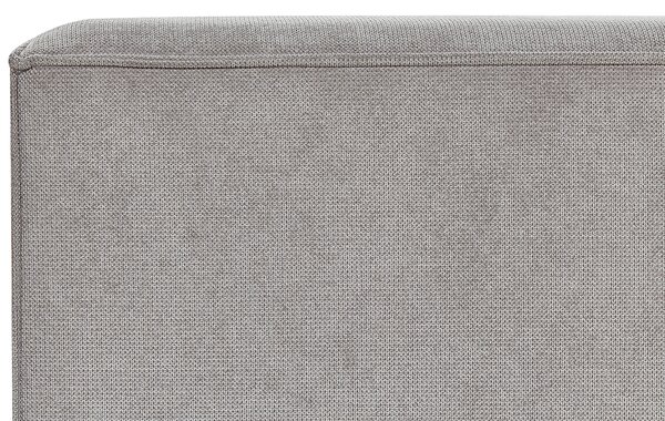 Posteľ sivé látkové čalúnenie 180 x 200 cm s roštom hrubé čalúnené čelo retro tradičný štýl